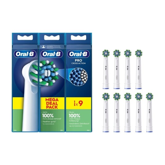Oral B Pro Cross Action tannbørstehode 018913 9 pakning