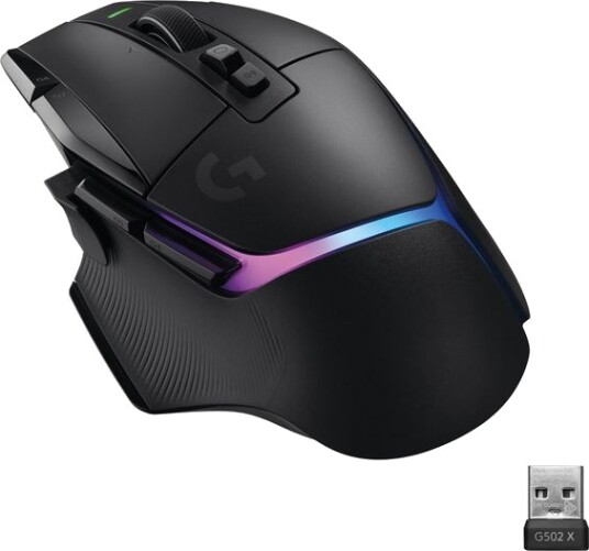 Logitech G502 X Plus Trådløs Gamingmus med HERO 25K Sensor og RGB Svart