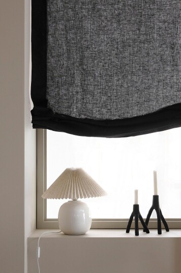 Ellos Home Liftgardin Pembroke i 100% lin Svart