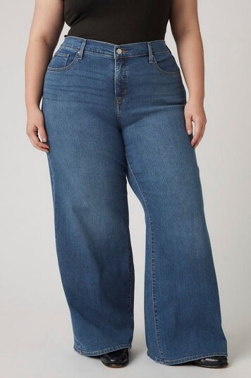 Levi's Plus   Jeans PL 318 Shaping Wide Leg Clever   Blå
