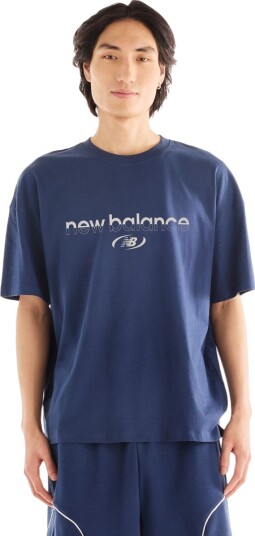 New Balance Trackside T Shirt Navy M