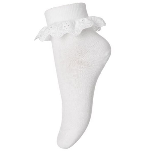 MP 527 Cotton Lace Socks 01 White 0/19-21