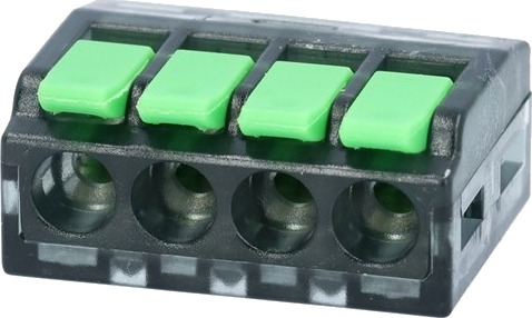 Koblingsklemme 4 Leder Transparent Med Åpner Koblingsklemme 4 Leder Transparent Med Åpner