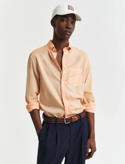 GANT Reg Sunfaded Voile Shirt - Orange - XXXL GANT Reg Sunfaded Voile Shirt - Orange - XXXL