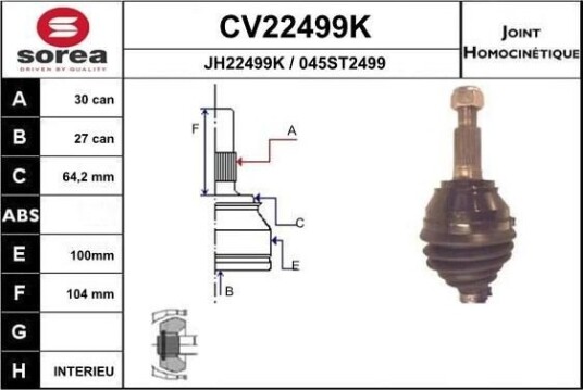 Drivledd EAI CV22499K Drivledd EAI CV22499K