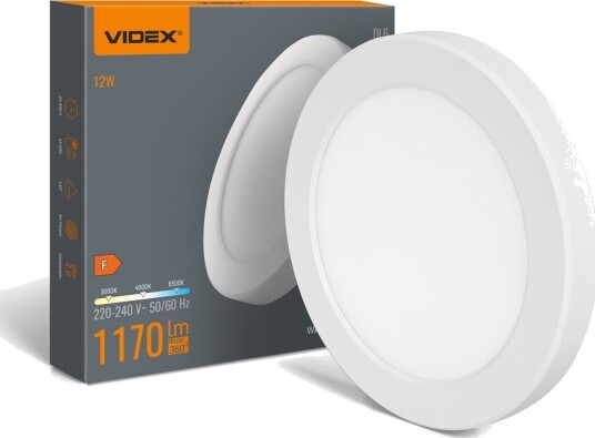 12W LED taklampe   3CCT Ø14,2cm hvit kant 170 grader inkl. lyskilde   Kulør : Nøytral