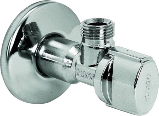 Broen Arcofix Vinkelkran 1/2" x 3/8" Stål med 70mm Rosett