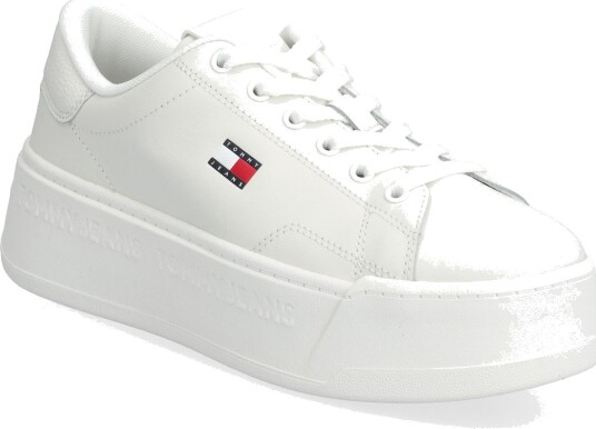 Tommy Hilfiger Platform Logo Sneaker   White   37