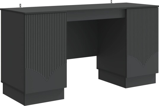 vidaXL Skrivebord med hylle Svart 142,5 x 50 x 75 cm Konstruert tre