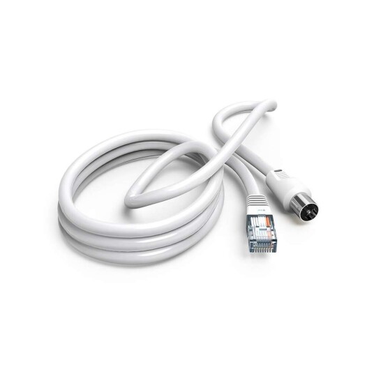 HAMA Kabelantenne 75db Coax Plugg Til RJ45 Hvit 2,5m