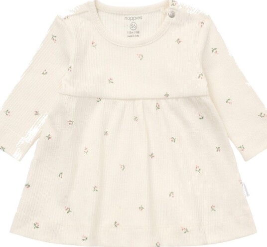 Noppies Dress Ls Aop   EGRET   56