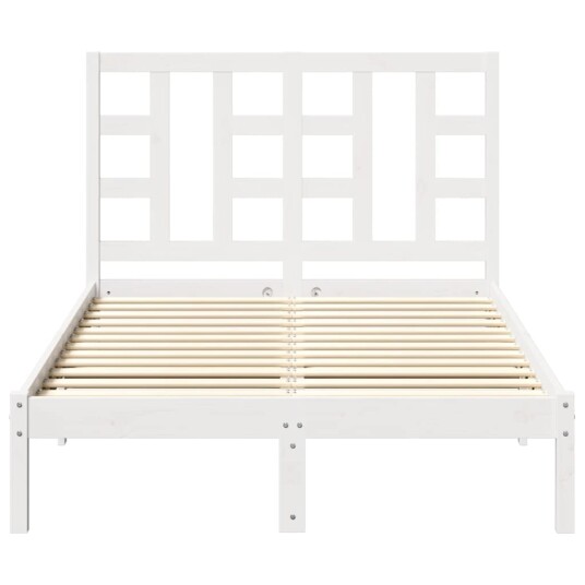 vidaXL Sengeramme hvit heltre 120x200 cm