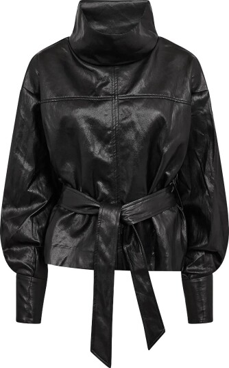 Co" Couture Gittcc Funnel Neck Blouse BLACK S