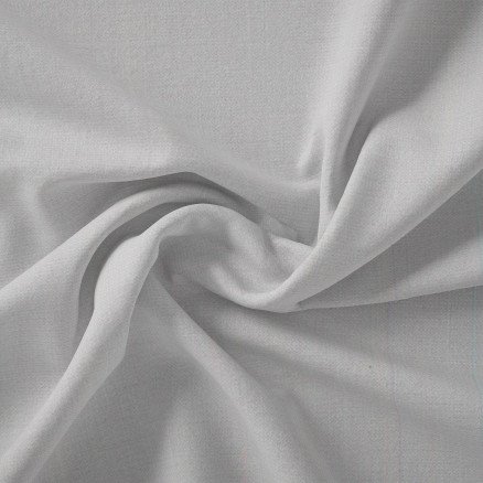 Stoffabrics Swan Solid Bomullslerret Stoff 150cm 991 Lysegrå 50cm