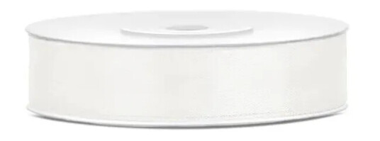 Sateng  - silkebånd lys krem 12mm/25m