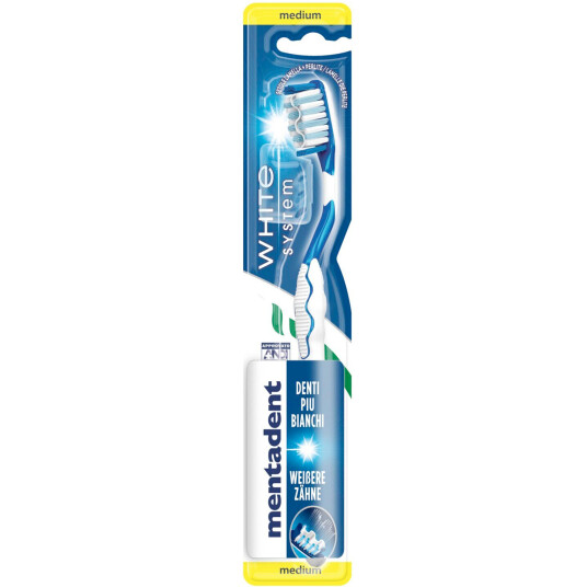 Whitening Tannbørste MENTADENT White System Medium