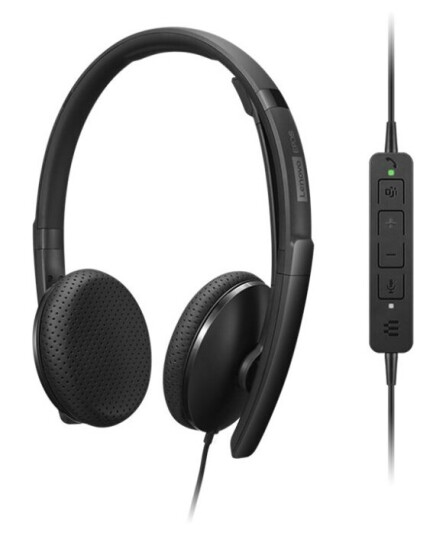 Lenovo - Voip-Håndsett - On-Ear - Kablet - Usb-C - Svart