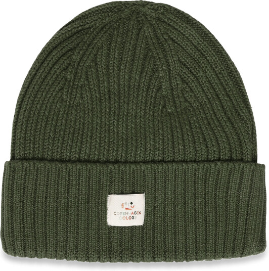 Copenhagen Colors Cotton Knitted Classic Beanie   Green   48/50/9M/3Y