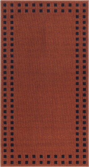 KM Home   Gummiert teppe Brick   Orange