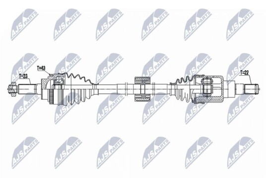Nty Drivaksel NTY NPW SU 077 Nty Drivaksel NTY NPW SU 077