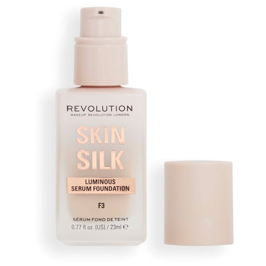 Makeup Revolution Skin Silk Serum Foundation F3 23ml med naturlig finish Makeup Revolution Skin Silk Serum Foundation F3 23ml med naturlig finish