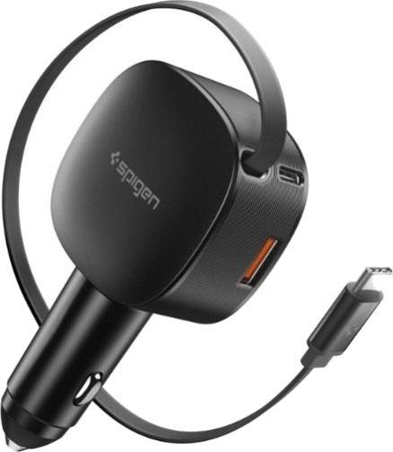 Spigen Ev603BT 60W Bil-Lader med USB-C og USB-A - Svart Spigen Ev603BT 60W Bil-Lader med USB-C og USB-A - Svart