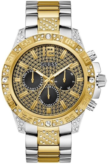 Guess Herreklokke GW0796G3 Majestic Sort/Gulltonet stål Ø48 mm