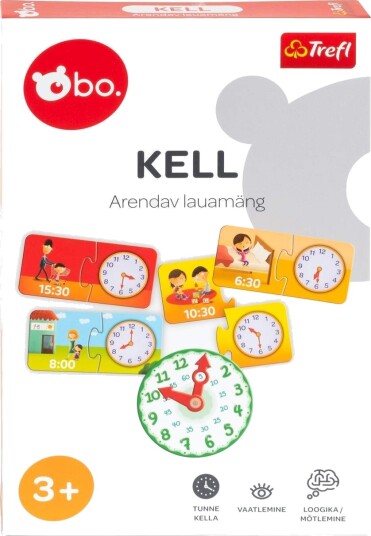 Northix Pedagogisk brettspill Clock for læringstid på estisk 1948EE