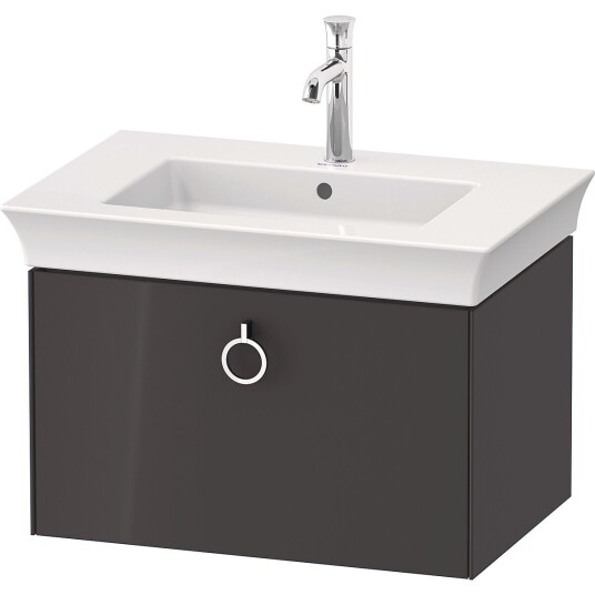Duravit White Tulip Servantskap 1 skuff 68,4x45,8x41 cm Grafitt Høyglans