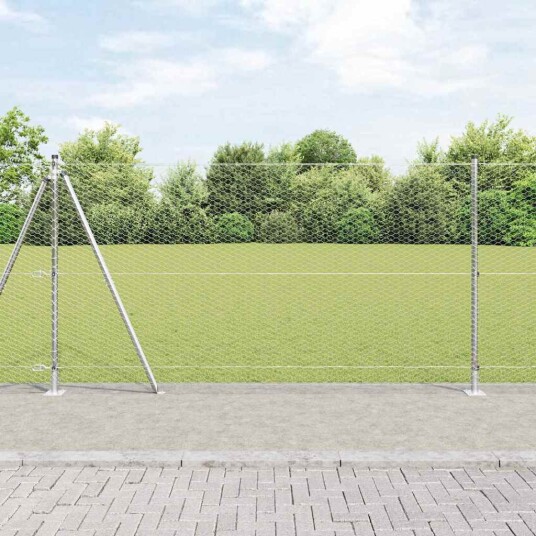 Gjerde med innlegg. sølv 1.2 x 50 m PVC belagt stål
