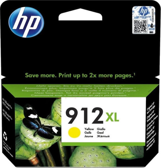 HP Blekkpatron No.912XL Gul Høykapasitet (9.9ml) (825 sider)