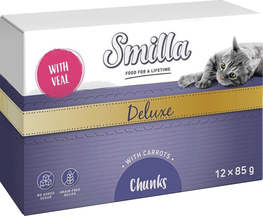 Smilla Våtfôr Deluxe Biter Kalv Og Gulrøtter 12 X 85 G