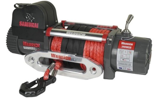 Warrior Winches 145VA12 Samurai Vinsj 14500lb Premium 12V Armortek Syntetisk