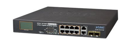 Planet Fgsd-1022Vhp - Switch - Ikke-Styrt - 8 X 10/100 (Poe+) + 2 X Kombo-Gigabit Sfp - Stasjonær - Poe+ (120 W)