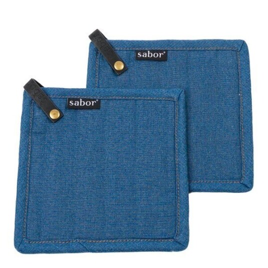 Sabor Home gryteklut 20x20 cm 2 stk blå Sabor Home gryteklut 20x20 cm 2 stk blå