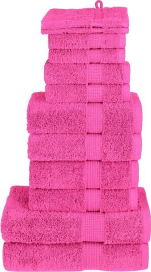 vidaXL Premium håndklesett 12 deler SOLUND rose 600 g/m2 vidaXL Premium håndklesett 12 deler SOLUND rose 600 g/m2
