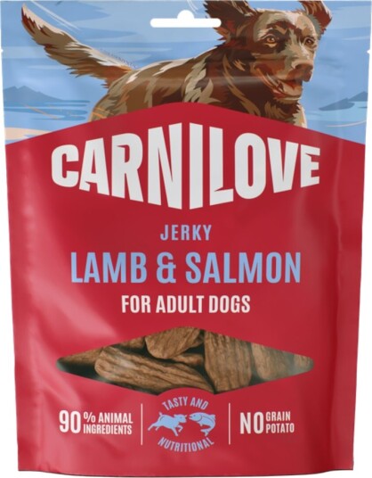 Carnilove Dog Jerky Snack & laks Lam 4 x 100 g