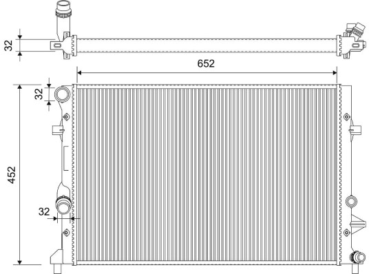 Radiator, motorkjøling VALEO 701790