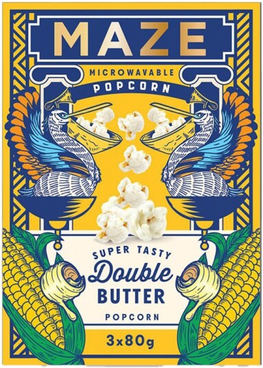 MAZE Popcorn Double Butter 3-pack 240g MAZE Popcorn Double Butter 3-pack 240g