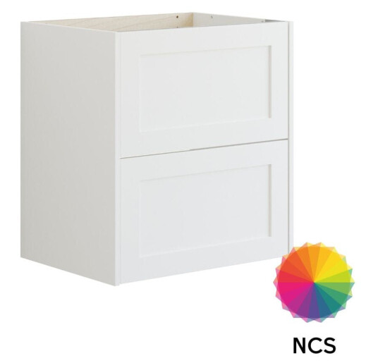 Dansani Inzo Classic Ramme Servantskap 2 Skuff B60 120xh64xd44cm Hvit Matt/ncs Farge / 60cm