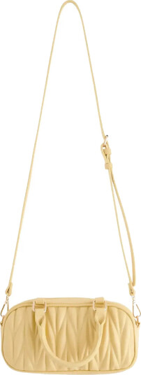 Lindex Bag Pleated Fran Yellow ONE SIZE Lindex Bag Pleated Fran Yellow ONE SIZE