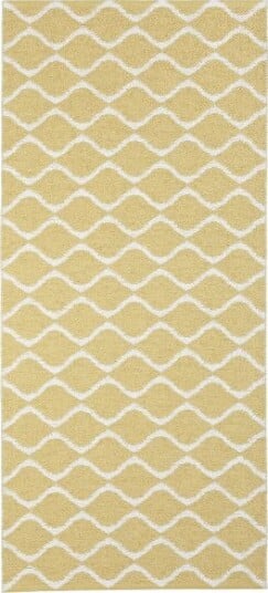 Plastmatter Horredsmattan Wave gul Størrelse: 200 x 200 cm