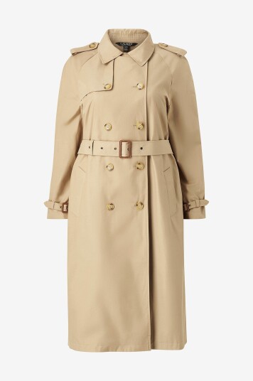 Lauren Ralph Lauren Curve Trenchcoat Cotton Blend bl DB W Ns44 Brun Lauren Ralph Lauren Curve Trenchcoat Cotton Blend bl DB W Ns44 Brun