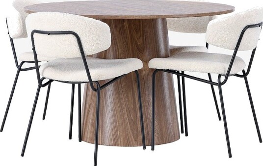 Venture Home Spisegruppe Lanzo med 4 stk stoler Chico Brun Venture Home Spisegruppe Lanzo med 4 stk stoler Chico Brun