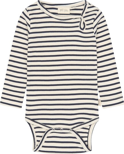 Petit Piao Body I/e   PPSky   Navy Blazer Striped   Petit Piao   56   Langermet Body Beige Hvit Marineblå