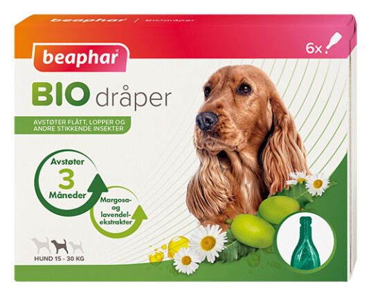 Beaphar Biodråper Spot-On Flått Avstøter Mellomstor Hund