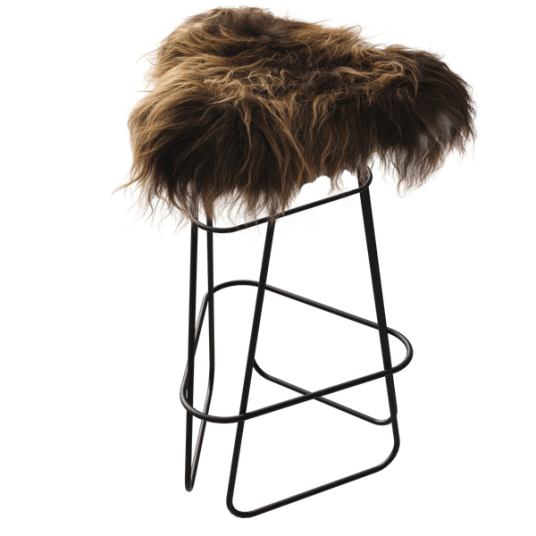 Cuero Iceland Barstol 65 cm Sort / Wild Brown Cuero Iceland Barstol 65 cm Sort / Wild Brown