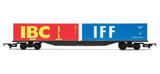 Hornby Railroad BR FFA Container Wagon, with two 30 containers – Era 7