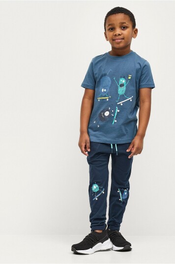 Ellos Collection T skjorte + bukse Jeffrey Set Blå