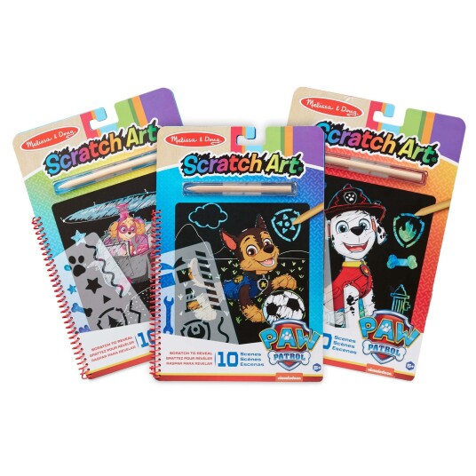 Melissa &  Doug Paw Patrol Scratch Art Aktivitetssett 3-Pack